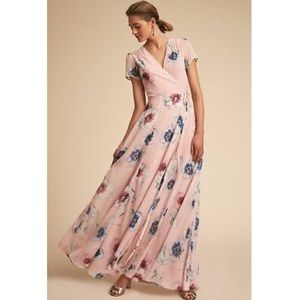 Yumi Kim pink blush floral wrap calypso dress